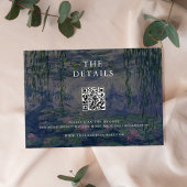 Monet Water Lilies Wedding Informatiekaartje