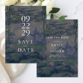 Monet Water Lilies Wedding Save The Date