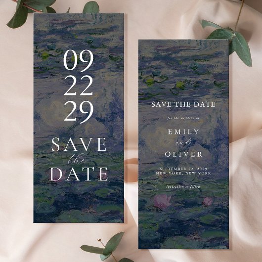 Monet Water Lilies Wedding Save The Date