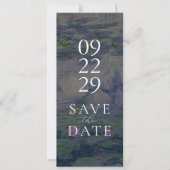 Monet Water Lilies Wedding Save The Date (Voorkant)