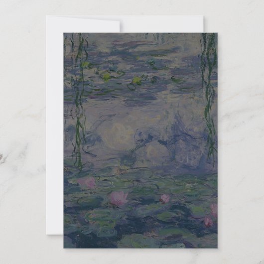 Monet Water Lilies Wedding Save The Date (Achterkant)