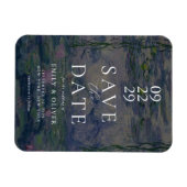 Monet Water Lilies Wedding Save The Date Magneet (Horizontaal)
