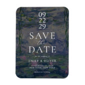 Monet Water Lilies Wedding Save The Date Magneet (Verticaal)