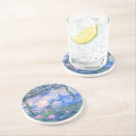 Monet Water Lilies Zandsteen Onderzetter<br><div class="desc">Water Lilies is een serie van meer dan 200 olieschilderijen van de Franse impressionist Claude Monet. Dit schilderij,  voltooid in 1919,  heeft schaduwen van blauw en roze.</div>