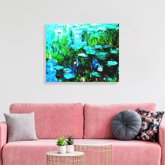 Monet Water Lillies Canvas (Insitu (Woonkamer))