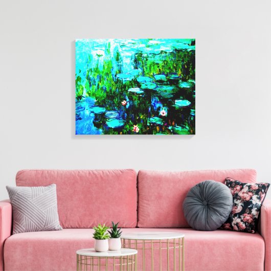 Monet Water Lillies Canvas (Insitu (Woonkamer))