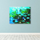 Monet Water Lillies Canvas (Insitu (Houten vloer))