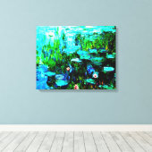 Monet Water Lillies Canvas (Insitu (Houten vloer))
