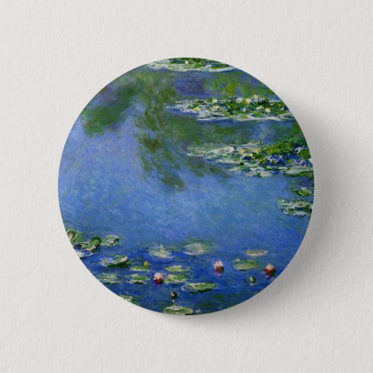 Monet Water Lillies Ronde Button 5,7 Cm (Voorkant)