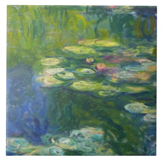 Monet Water Lilly Right Modular Tile Tegeltje (Voorkant)