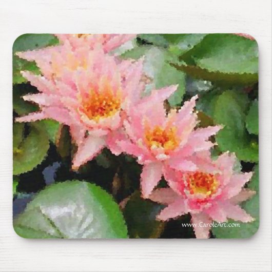 "Monet" Water Lily Cluster Mousepad Muismat (Voorkant)