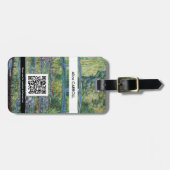 Monet - Water Lily, Groene Harmonie - QR Code Bagagelabel (Voorkant horizontaal)