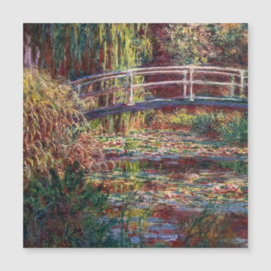 Monet - Water Lily Pink Harmony Magnetic Kaart (Voorkant)