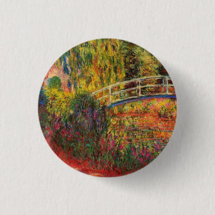 Monet Water Lily Pond en Water Irises Ronde Button 3,2 Cm