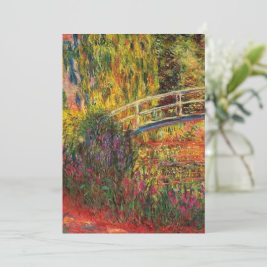 Monet Water Lily Pond en Water Irises Save The Date (Staand voorkant)