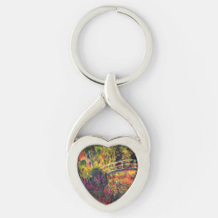 Monet Water Lily Pond en Water Irises Sleutelhanger