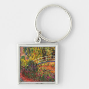 Monet Water Lily Pond en Water Irises Sleutelhanger