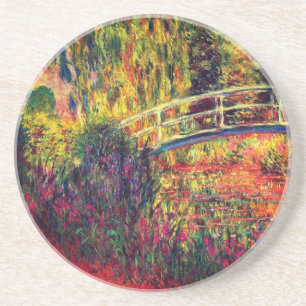 Monet Water Lily Pond en Water Irises Zandsteen Onderzetter