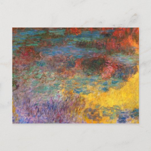 Monet Water Lily Pond Evening Briefkaart (Voorkant)