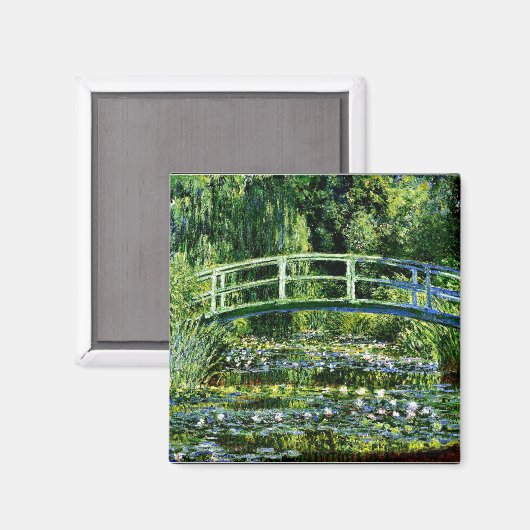 Monet - Water Lily Pond, groen Magneet (Voorkant / Achterkant)