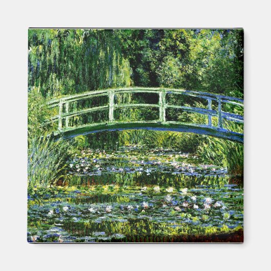 Monet - Water Lily Pond, groen Magneet (Voorkant)