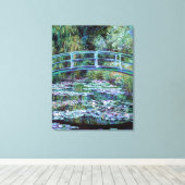 Monet - Water Lily Pond & Japanse brug Canvas Afdruk (Insitu (Houten vloer))