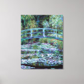 Monet - Water Lily Pond & Japanse brug Canvas Afdruk (Voorkant)