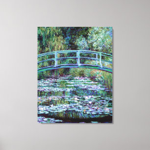 Monet - Water Lily Pond & Japanse brug Canvas Afdruk