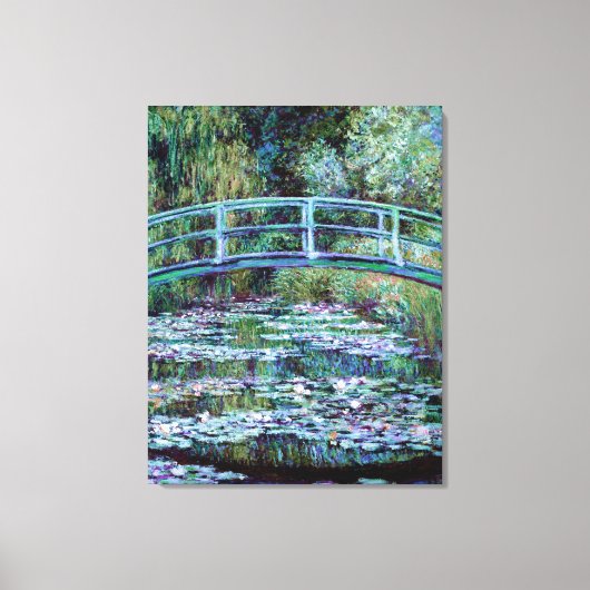 Monet - Water Lily Pond & Japanse brug Canvas Afdruk (Voorkant)