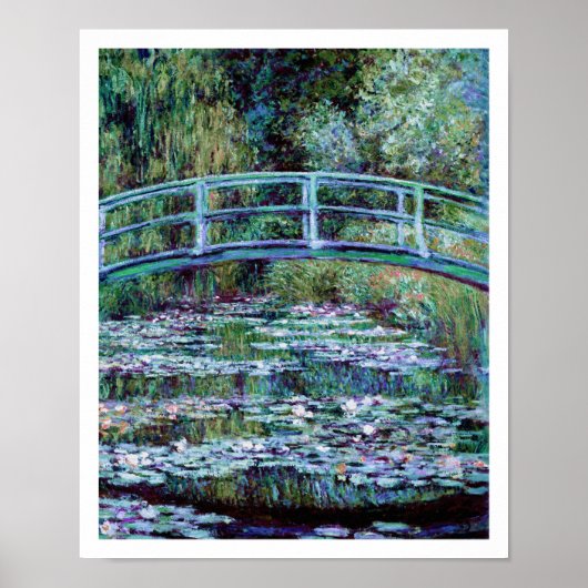 Monet - Water Lily Pond & Japanse brug Poster (Voorkant)