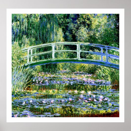 Monet - Water Lily Pond & Japanse brug Poster (Voorkant)