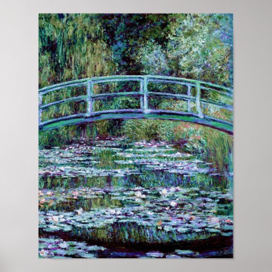 Monet - Water Lily Pond & Japanse brug Poster (Voorkant)