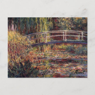 MONET Water Lily Pond Post Card Symfonie in Roos Briefkaart