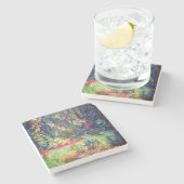 Monet Water Lily Pond Stenen Onderzetter (Zijkant)