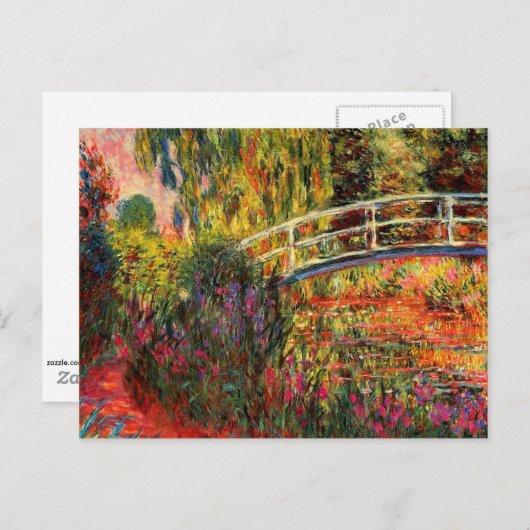 Monet - Water Lily Pond, Water Irises Briefkaart (Voorkant / Achterkant)