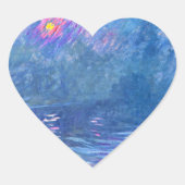 Monet - water Loo Bridge Hart Sticker (Voorkant)