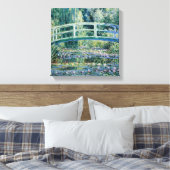 Monet - Watergalgen en Japanse brug Canvas Afdruk (Insitu (Slaapkamer))