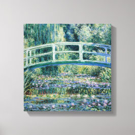 Monet - Watergalgen en Japanse brug Canvas Afdruk