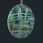 Monet - Watergalgen en Japanse brug Keramisch Ornament<br><div class="desc">Water Lilies en Japanse brug,  beroemd schilderij van Claude Monet,  1899</div>