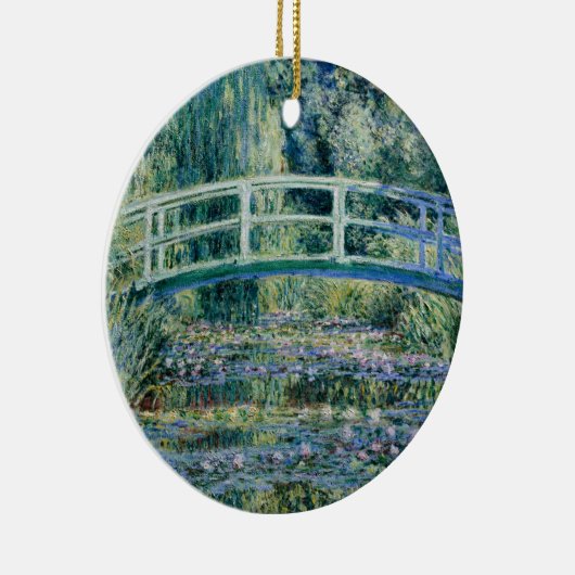 Monet - Watergalgen en Japanse brug Keramisch Ornament (Rechts)