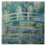 Monet - Watergalgen en Japanse brug Tegeltje<br><div class="desc">Water Lilies en Japanse brug,  beroemd schilderij van Claude Monet,  1899</div>