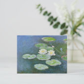 Monet - watergelilies, avondeffect, briefkaart (Staand voorkant)