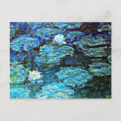 Monet - Watergelilies, blauw Briefkaart (Voorkant)
