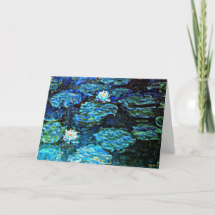 Monet - Watergelilies (blauw) Kaart