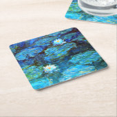 Monet - Watergelilies (blauw) Kartonnen Onderzetters (Schuin)