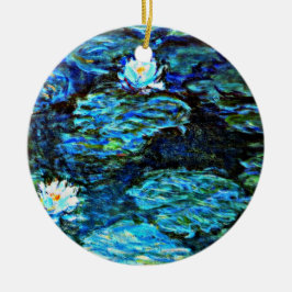 Monet - Watergelilies, blauw Keramisch Ornament