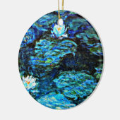 Monet - Watergelilies, blauw Keramisch Ornament (Links)