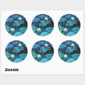 Monet - Watergelilies, blauw Ronde Sticker (Vel)