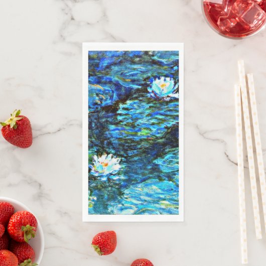 Monet, watergelilies, blauw, servet (Insitu)