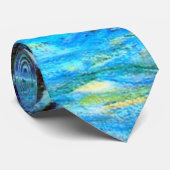 Monet - Watergelilies (blauw) Stropdas (Opgerold)